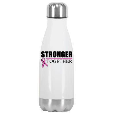 Stronger Together Breast Cancer Awareness Stainless Steel Insulated Water Bottle