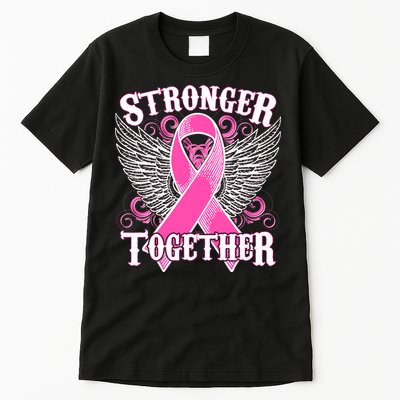 Stronger Together Support Breast Cancer Awareness  Tall T-Shirt
