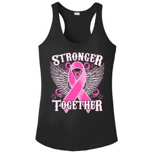 Stronger Together Support Breast Cancer Awareness  Ladies PosiCharge Competitor Racerback Tank