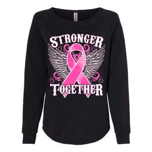 Stronger Together Support Breast Cancer Awareness  Womens California Wash Sweatshirt