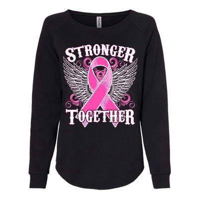 Stronger Together Support Breast Cancer Awareness  Womens California Wash Sweatshirt