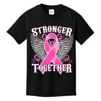 Stronger Together Support Breast Cancer Awareness  Kids T-Shirt