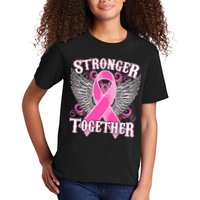 Stronger Together Support Breast Cancer Awareness  Kids T-Shirt