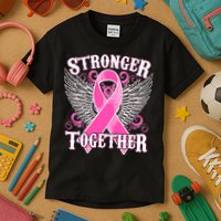Stronger Together Support Breast Cancer Awareness  Kids T-Shirt