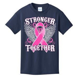 Stronger Together Support Breast Cancer Awareness  Kids T-Shirt