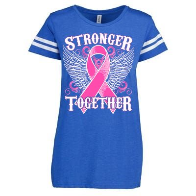 Stronger Together Support Breast Cancer Awareness  Enza Ladies Jersey Football T-Shirt