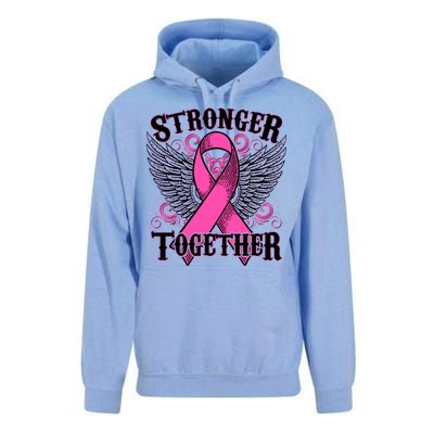 Stronger Together Support Breast Cancer Awareness  Unisex Surf Hoodie