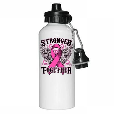 Stronger Together Support Breast Cancer Awareness  Aluminum Water Bottle