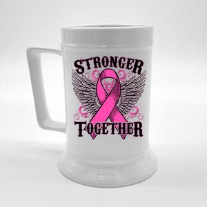 Stronger Together Support Breast Cancer Awareness  Beer Stein