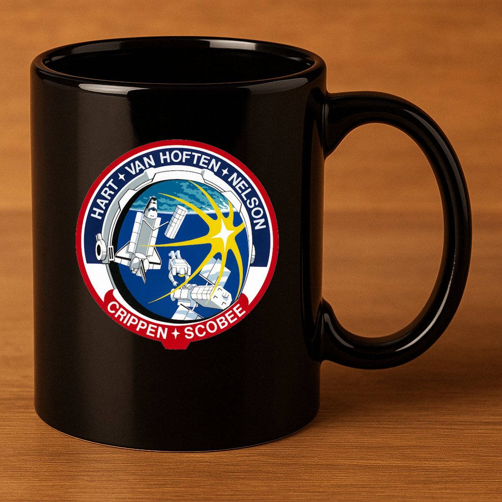 STS-41-C Mission Patch Space Shuttle Challenger 11oz C Handle Ceramic Mug