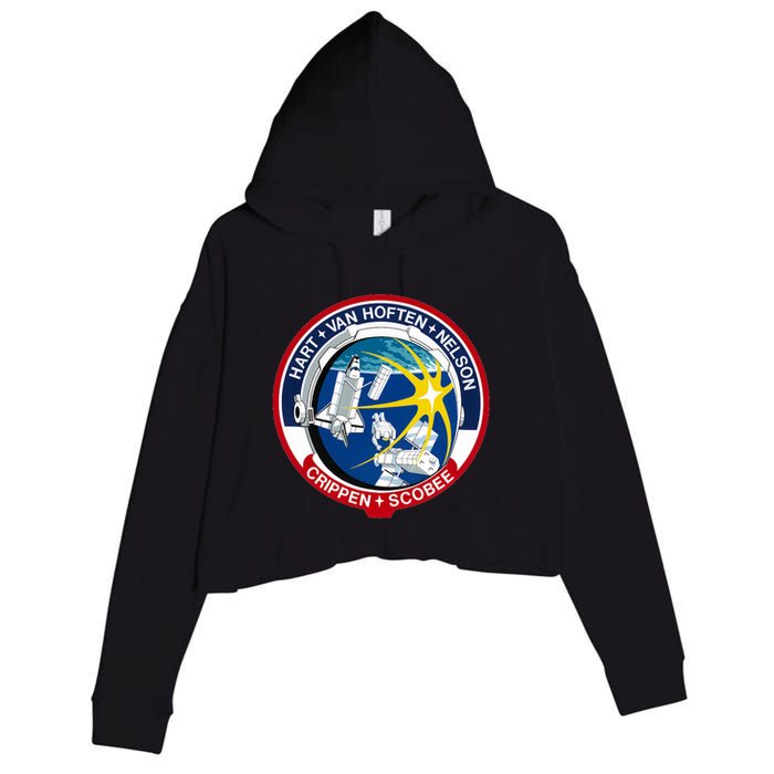STS-41-C Mission Patch Space Shuttle Challenger Crop Fleece Hoodie