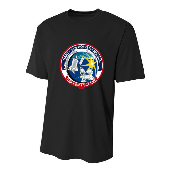 STS-41-C Mission Patch Space Shuttle Challenger Youth Performance Sprint T-Shirt
