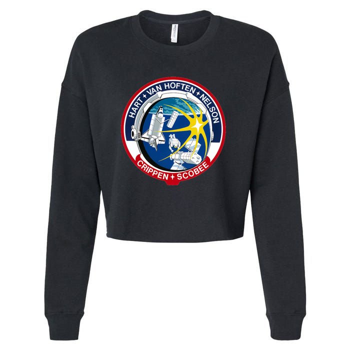 STS-41-C Mission Patch Space Shuttle Challenger Cropped Pullover Crew