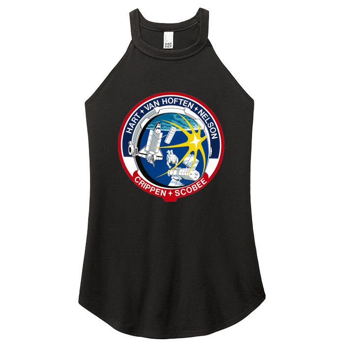 STS-41-C Mission Patch Space Shuttle Challenger Women's Perfect Tri Rocker Tank