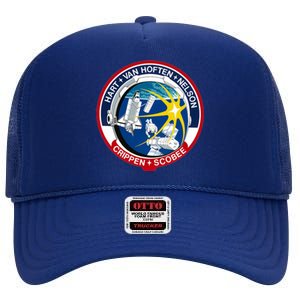 STS-41-C Mission Patch Space Shuttle Challenger High Crown Mesh Back Trucker Hat