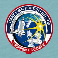 STS-41-C Mission Patch Space Shuttle Challenger Sueded Cloud Jersey T-Shirt