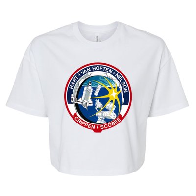 STS-41-C Mission Patch Space Shuttle Challenger Bella+Canvas Jersey Crop Tee