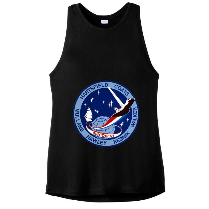 STS-41D Mission Insignia Patch Space Shuttle Challenger Ladies PosiCharge Tri-Blend Wicking Tank