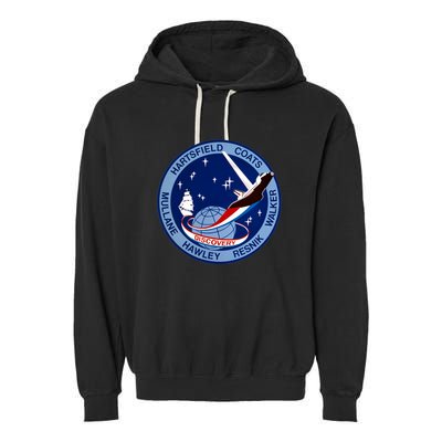 STS-41D Mission Insignia Patch Space Shuttle Challenger Garment-Dyed Fleece Hoodie