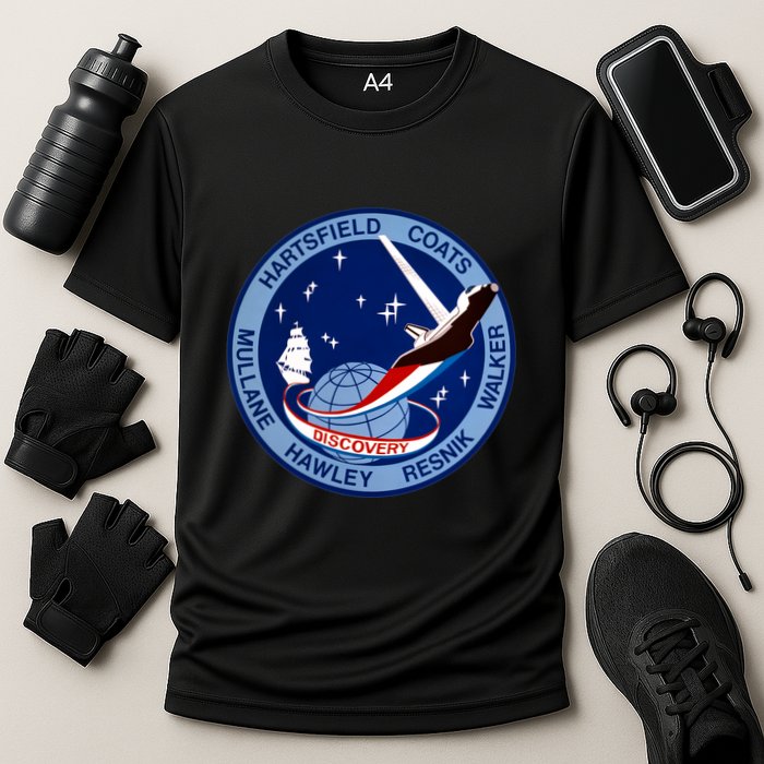 STS-41D Mission Insignia Patch Space Shuttle Challenger Performance Shirt