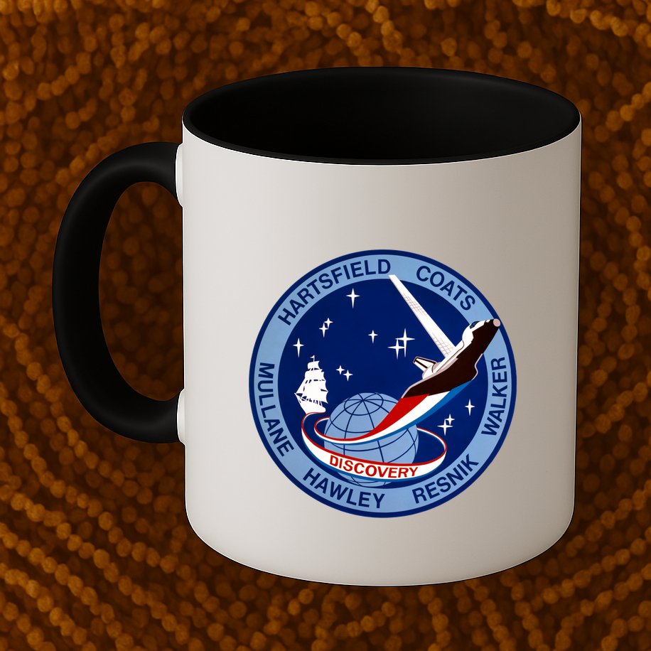 STS-41D Mission Insignia Patch Space Shuttle Challenger Mug