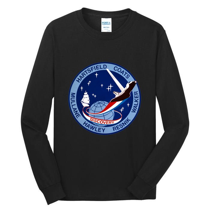 STS-41D Mission Insignia Patch Space Shuttle Challenger Tall Long Sleeve T-Shirt