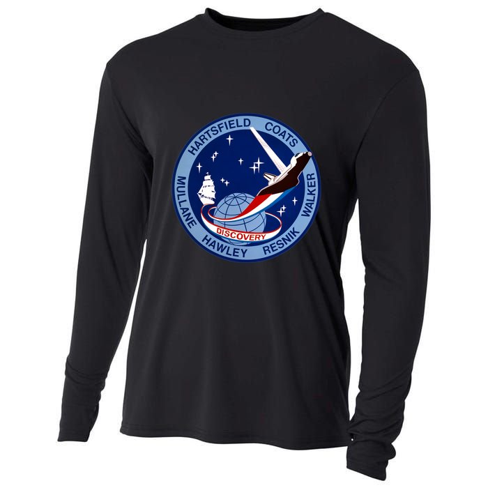 STS-41D Mission Insignia Patch Space Shuttle Challenger Cooling Performance Long Sleeve Crew