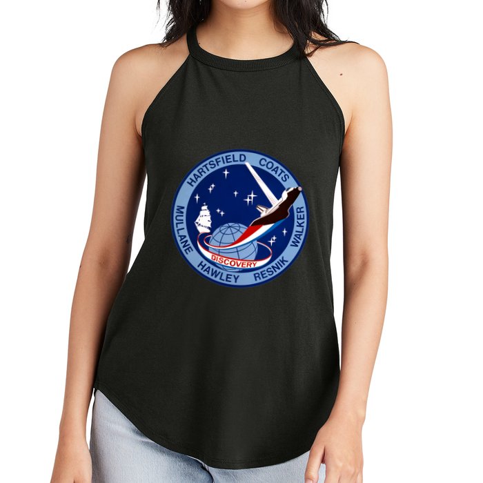 STS-41D Mission Insignia Patch Space Shuttle Challenger Women's Perfect Tri Rocker Tank