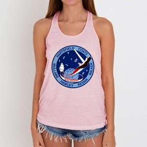 STS-41D Mission Insignia Patch Space Shuttle Challenger Women's Knotted Racerback Tank