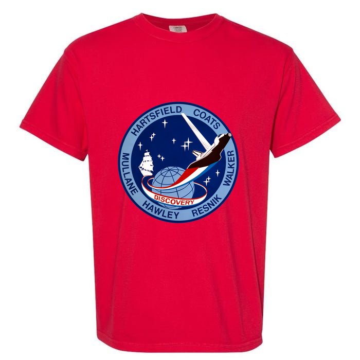 STS-41D Mission Insignia Patch Space Shuttle Challenger Garment-Dyed Heavyweight T-Shirt