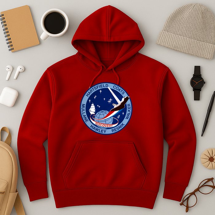 STS-41D Mission Insignia Patch Space Shuttle Challenger Hoodie