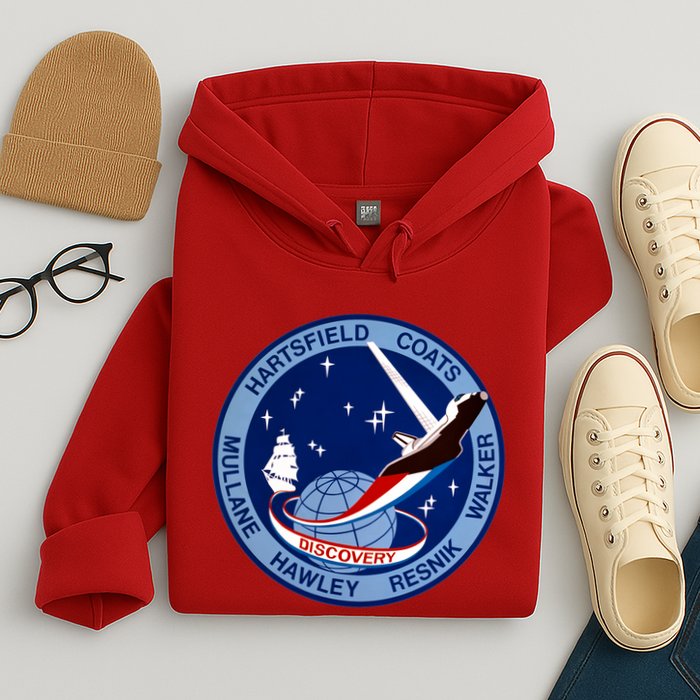 STS-41D Mission Insignia Patch Space Shuttle Challenger Hoodie