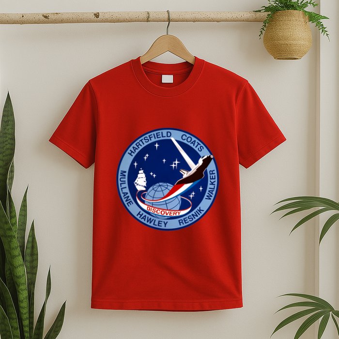 STS-41D Mission Insignia Patch Space Shuttle Challenger T-Shirt