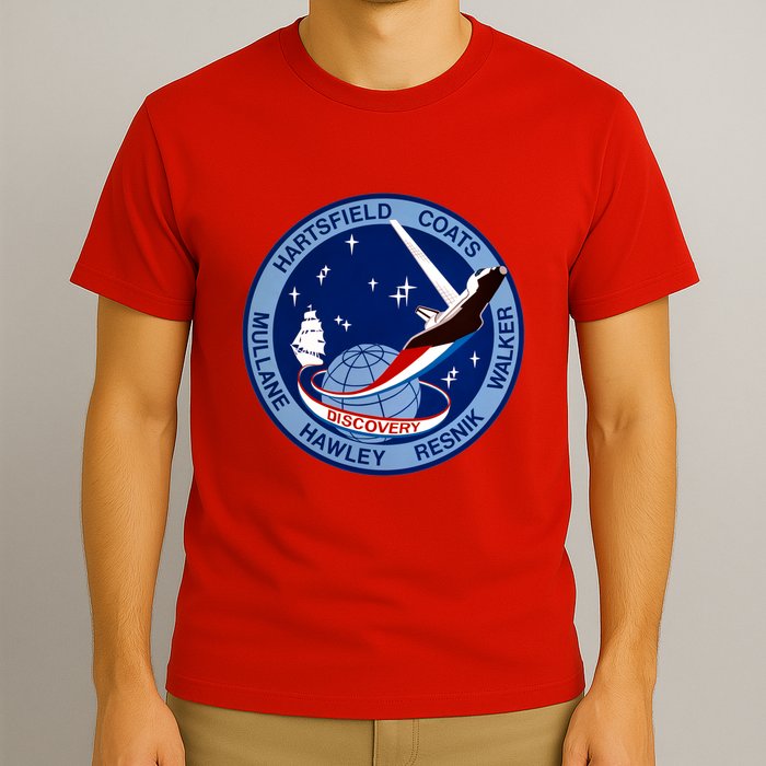 STS-41D Mission Insignia Patch Space Shuttle Challenger T-Shirt