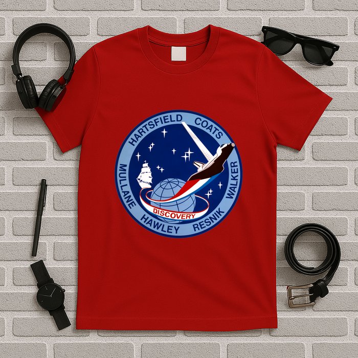 STS-41D Mission Insignia Patch Space Shuttle Challenger T-Shirt