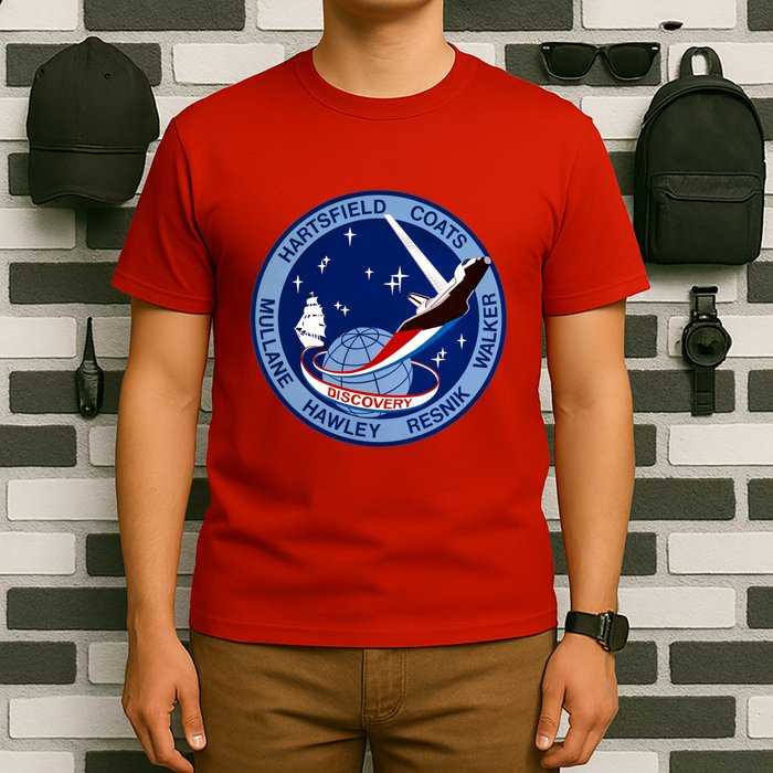 STS-41D Mission Insignia Patch Space Shuttle Challenger T-Shirt