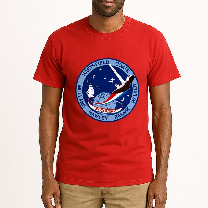 STS-41D Mission Insignia Patch Space Shuttle Challenger Tall T-Shirt