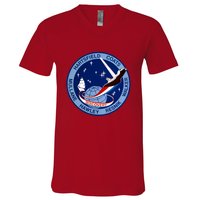 STS-41D Mission Insignia Patch Space Shuttle Challenger V-Neck T-Shirt