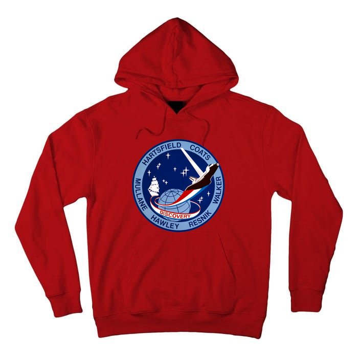 STS-41D Mission Insignia Patch Space Shuttle Challenger Tall Hoodie