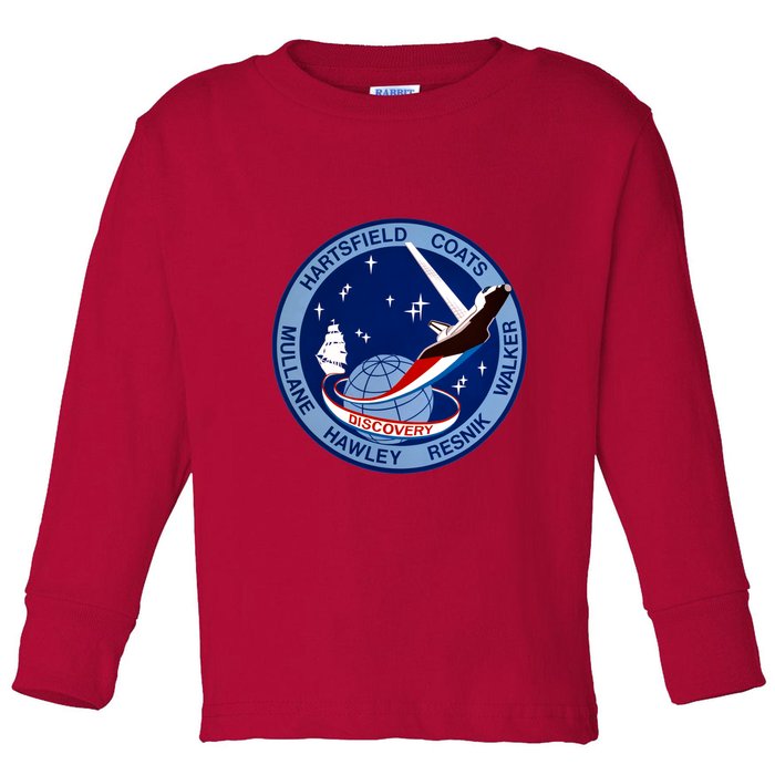 STS-41D Mission Insignia Patch Space Shuttle Challenger Toddler Long Sleeve Shirt