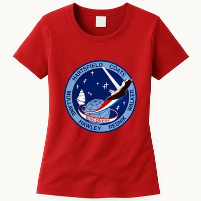 STS-41D Mission Insignia Patch Space Shuttle Challenger Womens T-Shirt