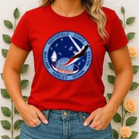 STS-41D Mission Insignia Patch Space Shuttle Challenger Womens T-Shirt