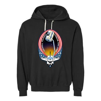 STS-98 Mission Patch Space Shuttle Atlantis Garment-Dyed Fleece Hoodie