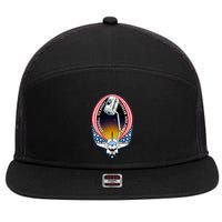 STS-98 Mission Patch Space Shuttle Atlantis 7 Panel Mesh Trucker Snapback Hat
