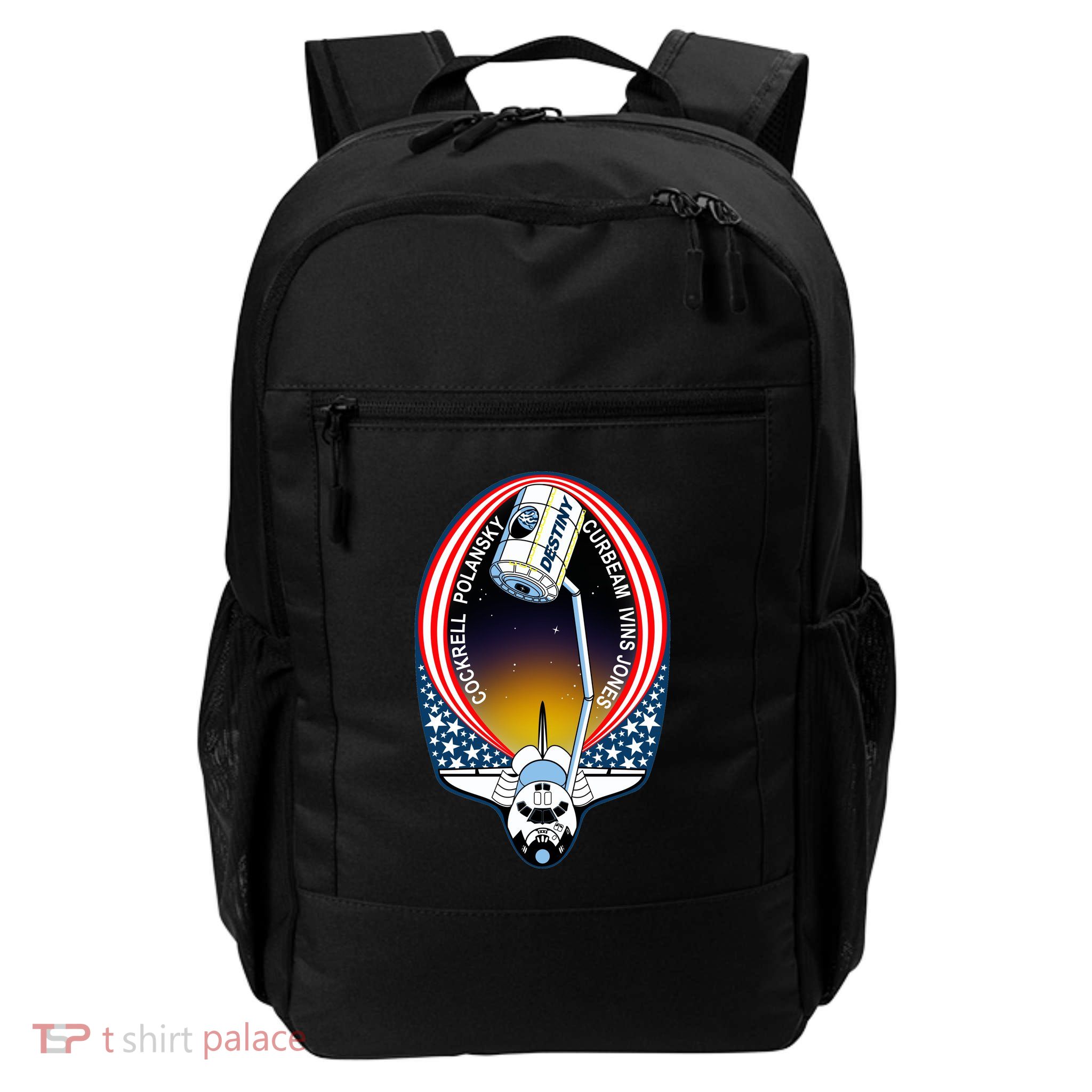 STS-98 Mission Patch Space Shuttle Atlantis Daily Commute Backpack