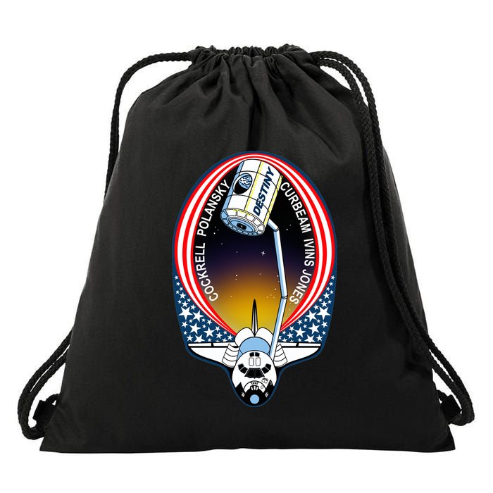 STS-98 Mission Patch Space Shuttle Atlantis Drawstring Bag