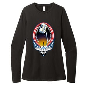 STS-98 Mission Patch Space Shuttle Atlantis Womens CVC Long Sleeve Shirt