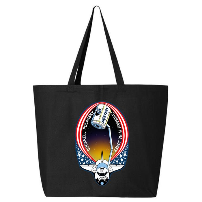 STS-98 Mission Patch Space Shuttle Atlantis 25L Jumbo Tote