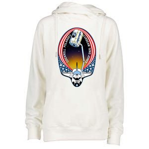 STS-98 Mission Patch Space Shuttle Atlantis Womens Funnel Neck Pullover Hood