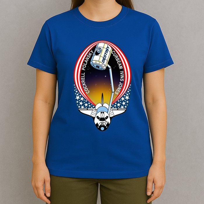 STS-98 Mission Patch Space Shuttle Atlantis T-Shirt